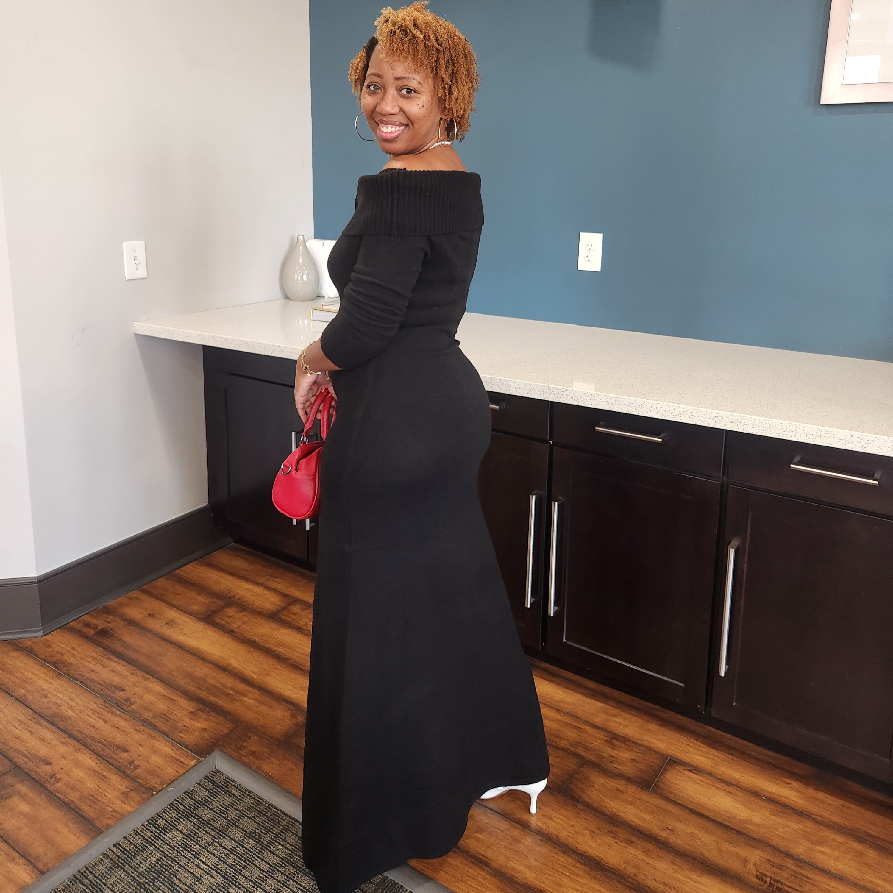 Double Take | Off-Shoulder Button Maxi