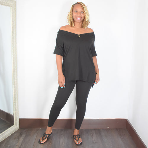 Breathless | High waist Legging Set - Black