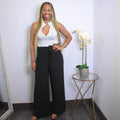 Walk It Out | Loose Wide Leg Pant - Black