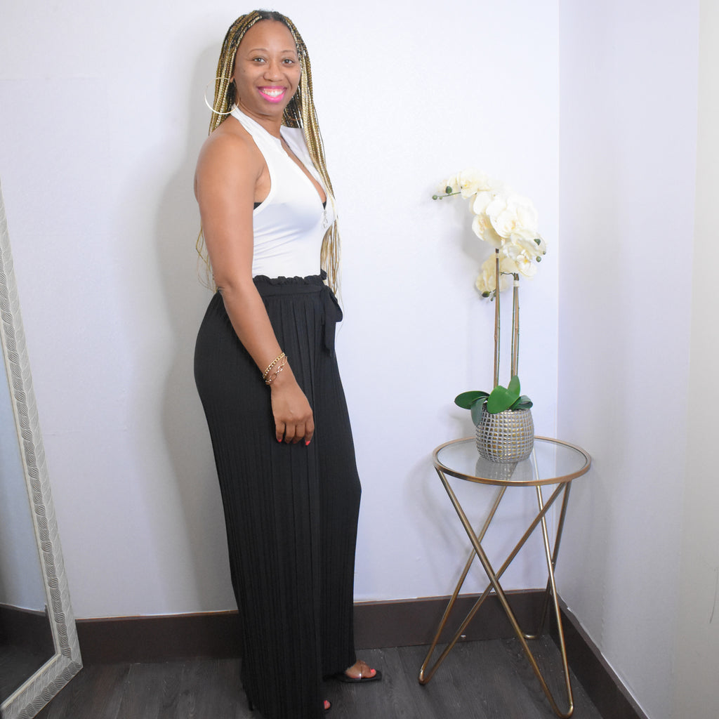 Walk It Out | Loose Wide Leg Pant - Black