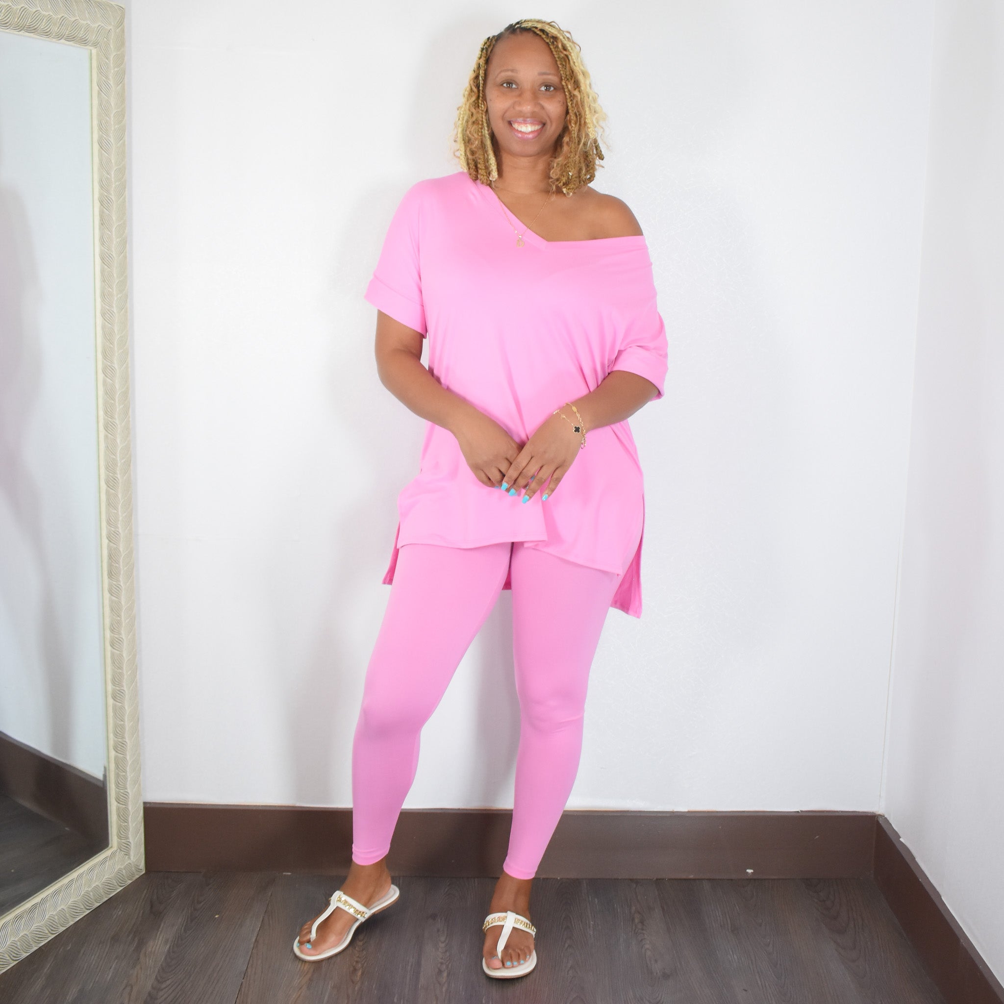 Breathless | High waist Legging Set - Candy Pink