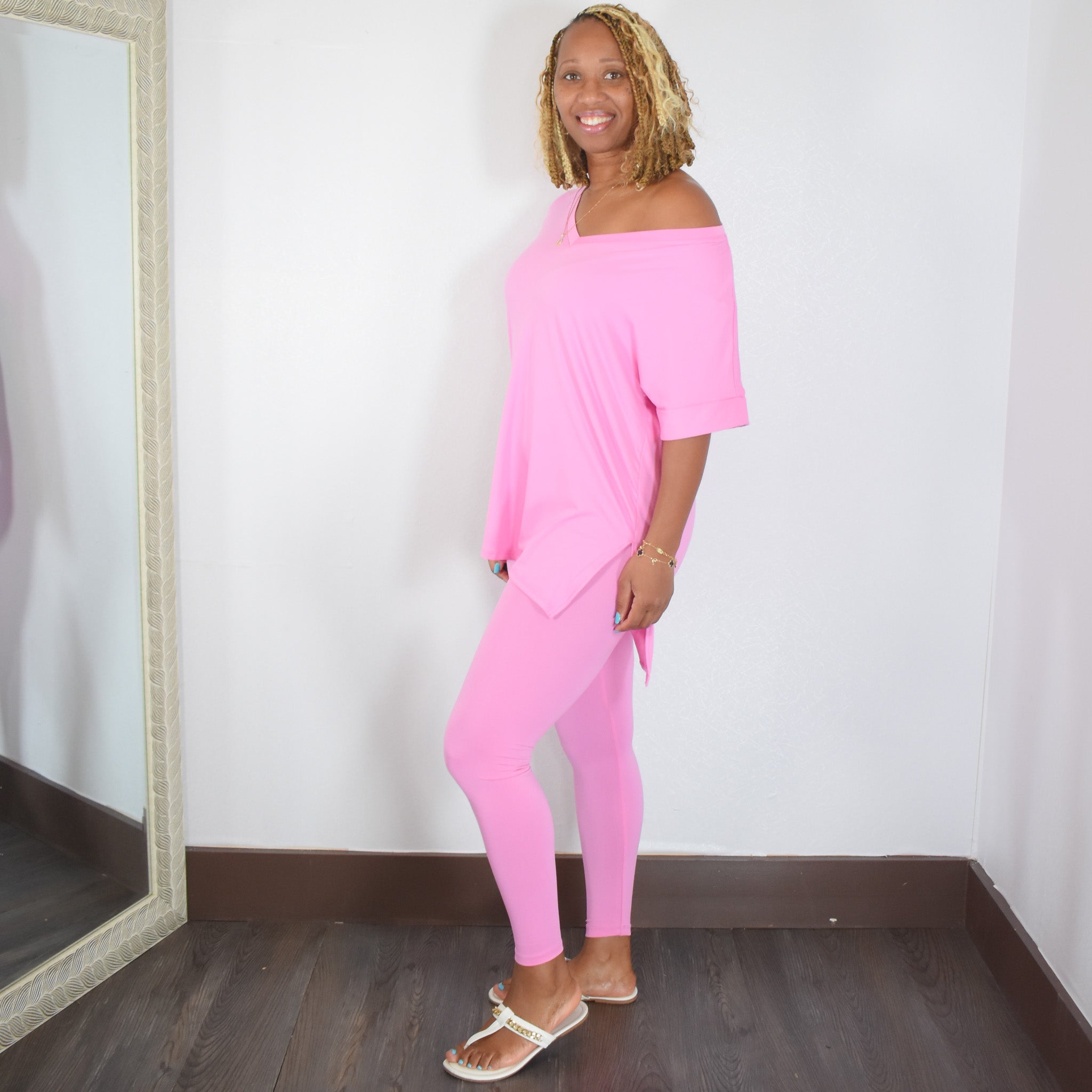 Breathless | High waist Legging Set - Candy Pink