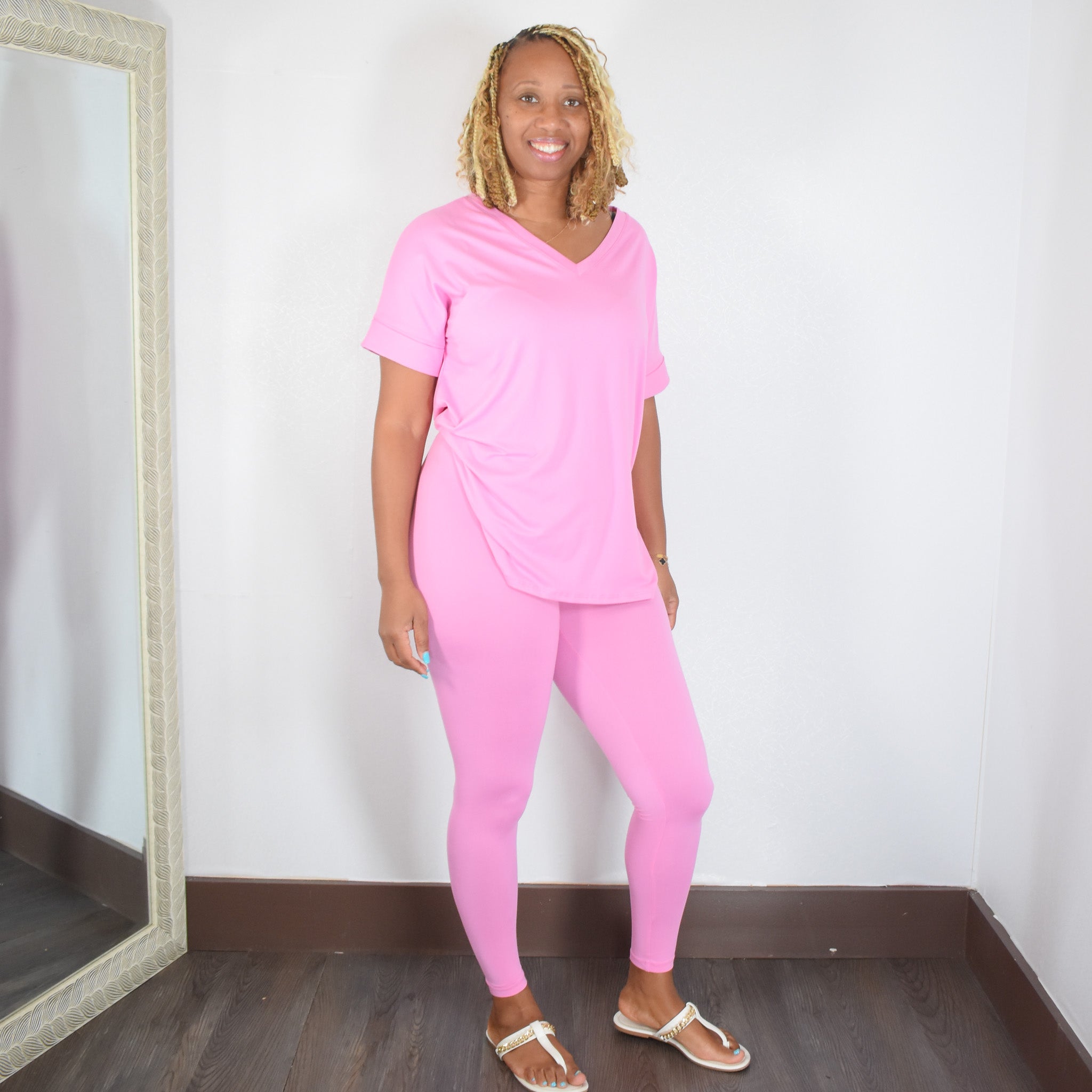 Breathless | High waist Legging Set - Candy Pink