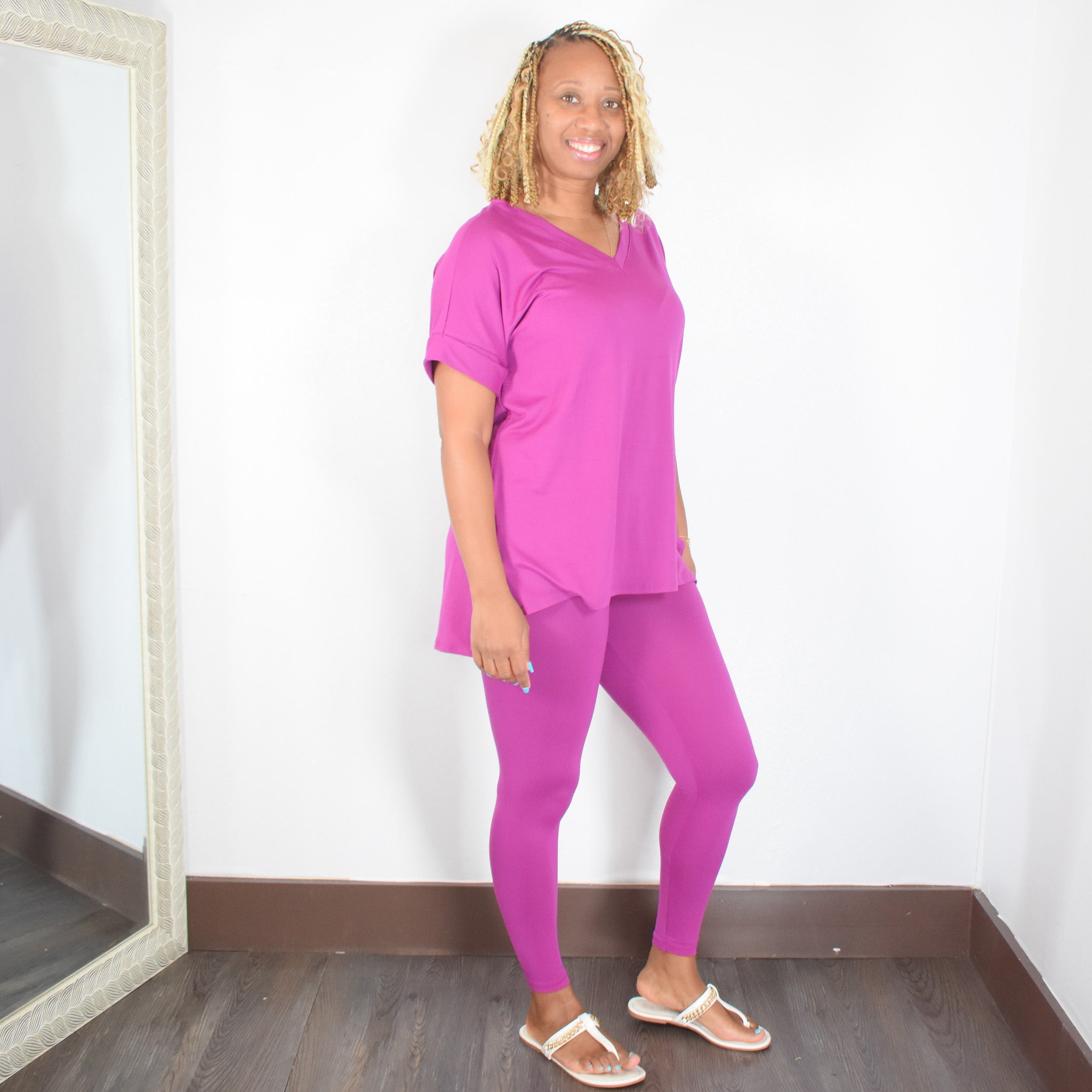 Breathless | High waist Legging Set - Lt Plum