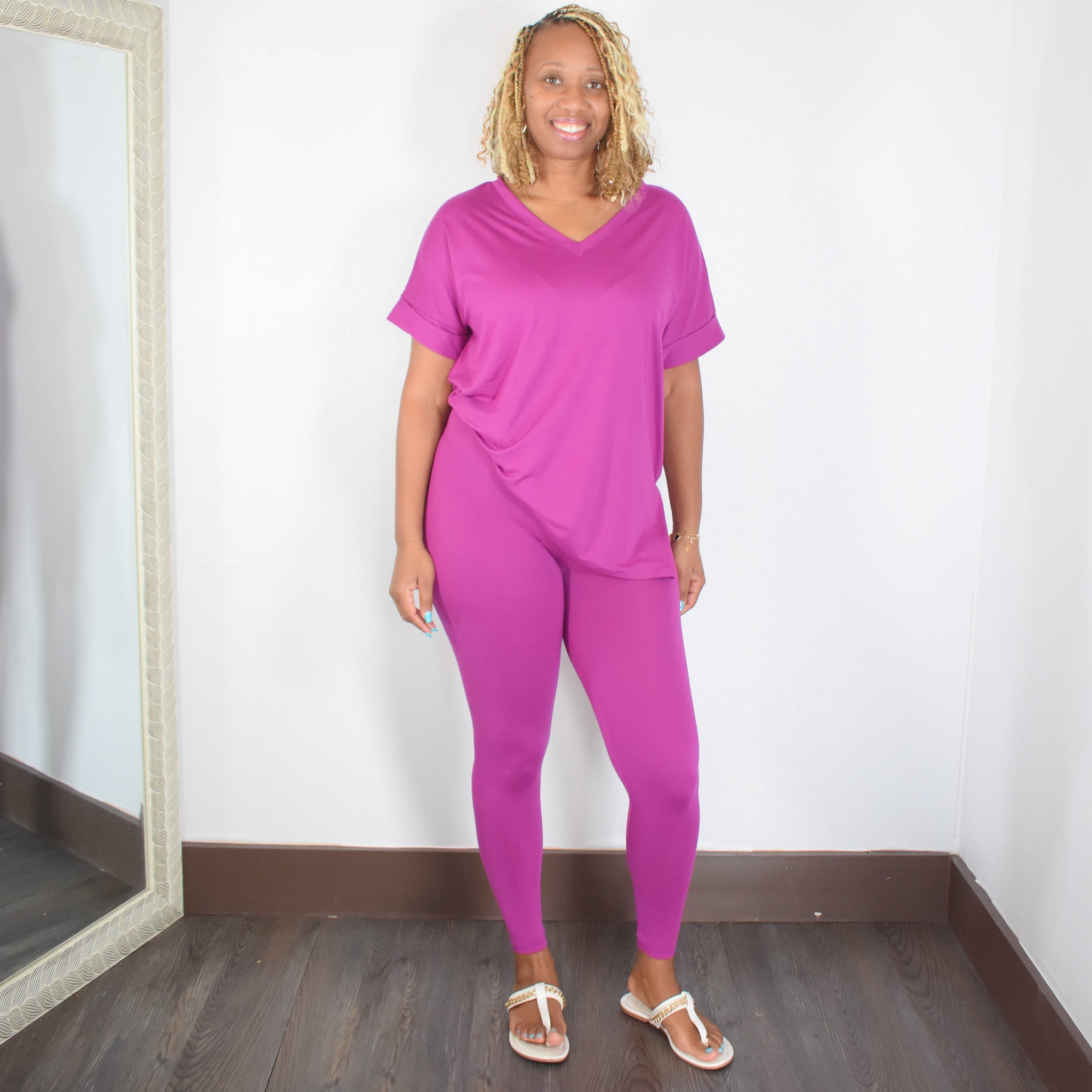 Breathless | High waist Legging Set - Lt Plum