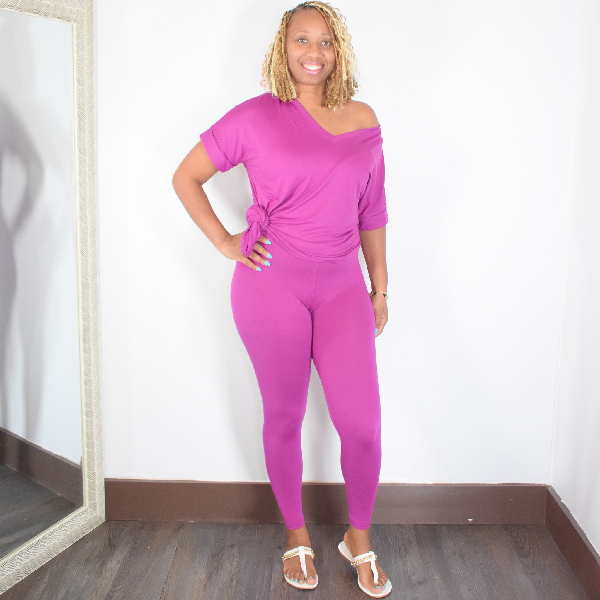 Breathless | High waist Legging Set - Lt Plum