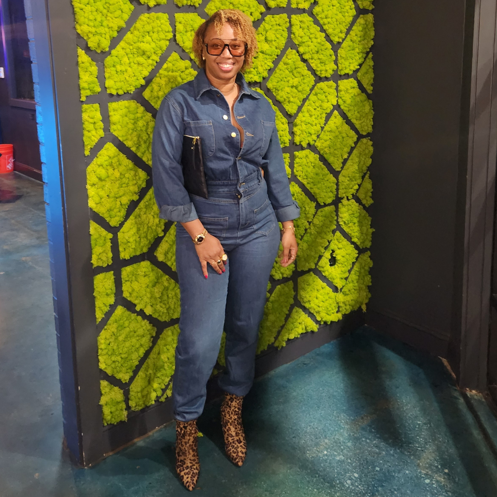 All Buttoned Up | Denim Cutout Jumpsuit