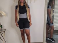 Shawty Active |  Crop Top & Short Activewear Set - Black/White