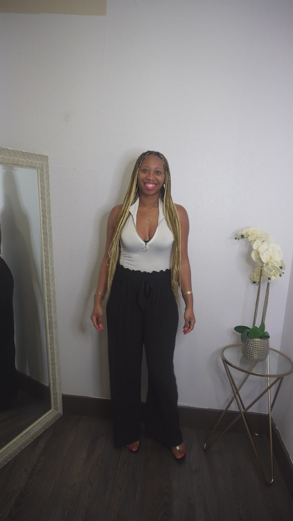 Walk It Out | Loose Wide Leg Pant - Black