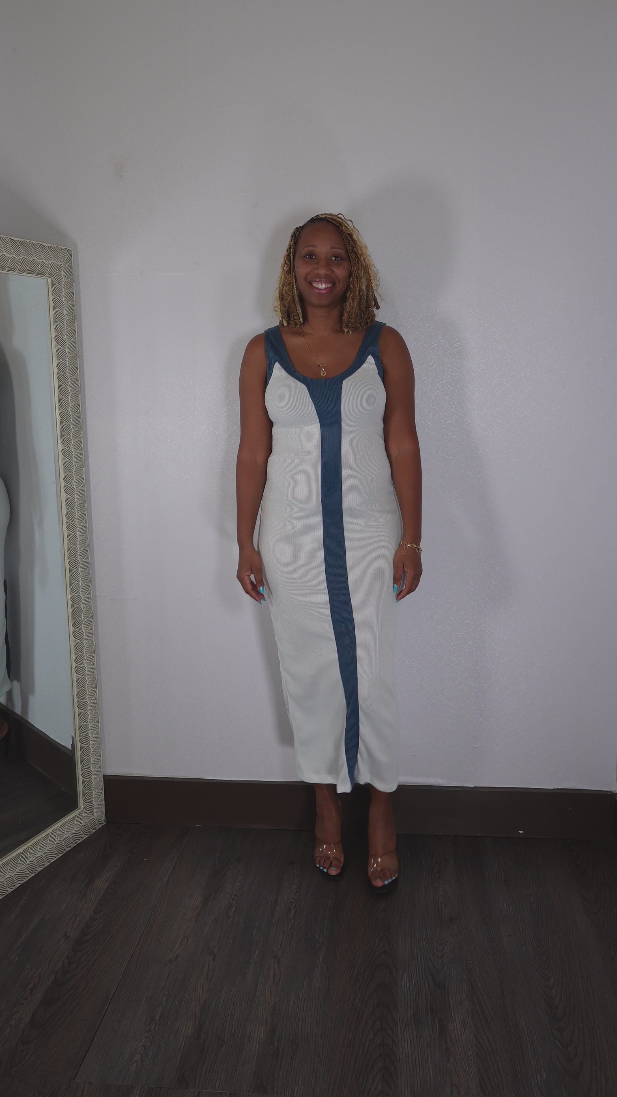 Oasis | Two Tone V Neckline Maxi Dress