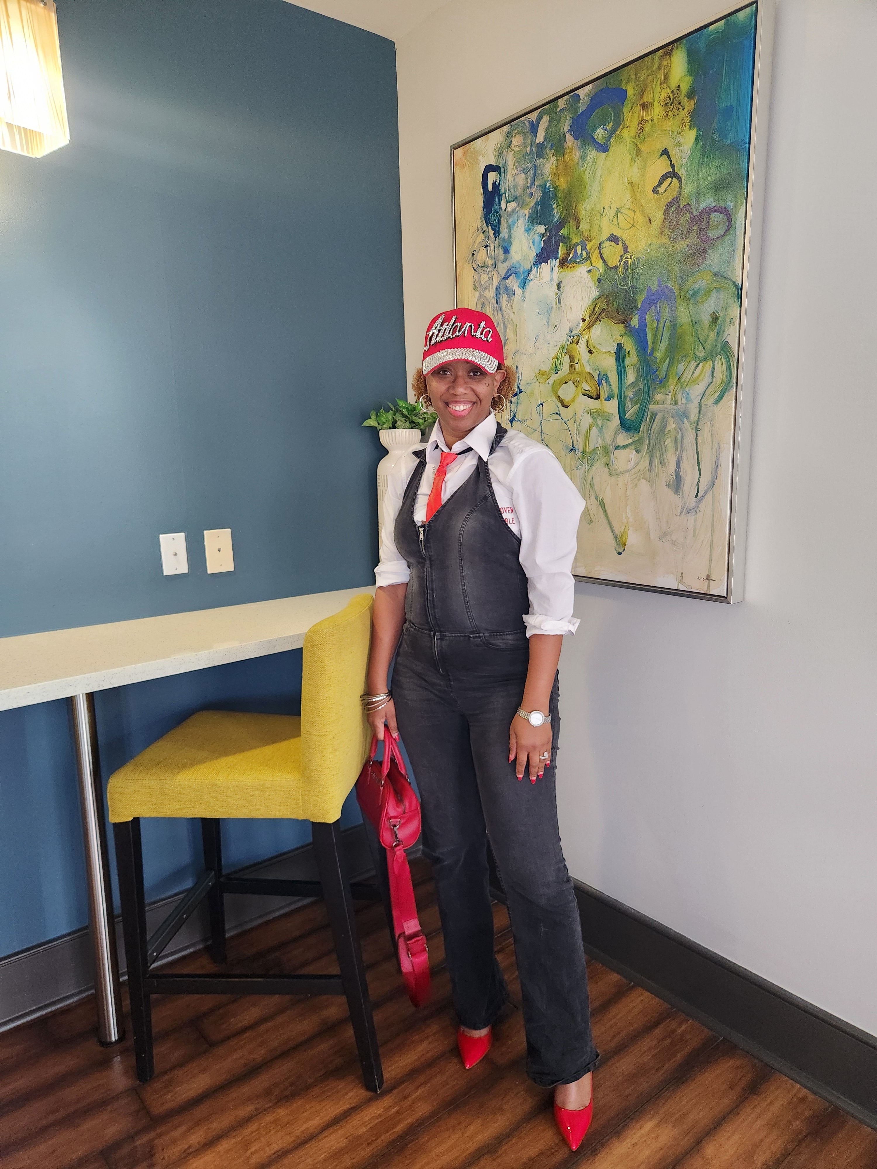 Crush Hour | Denim Halter Jumpsuit - Black