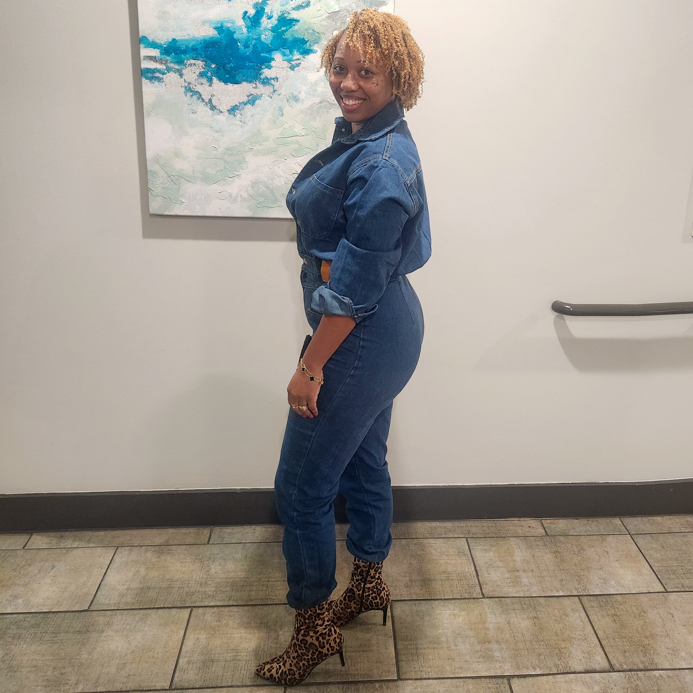 All Buttoned Up | Denim Cutout Jumpsuit