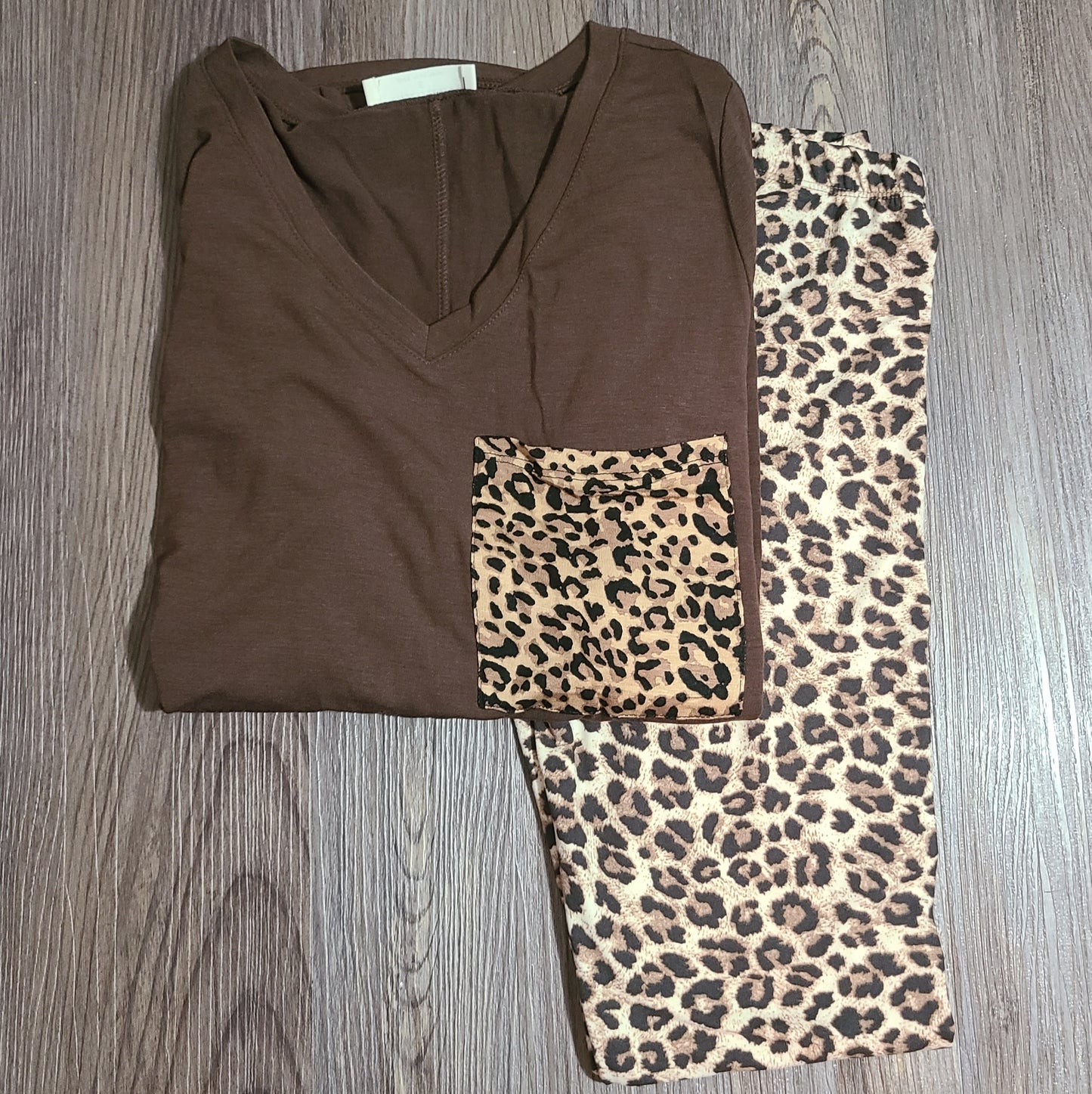 Leopard Gal  | Legging Set - Brown