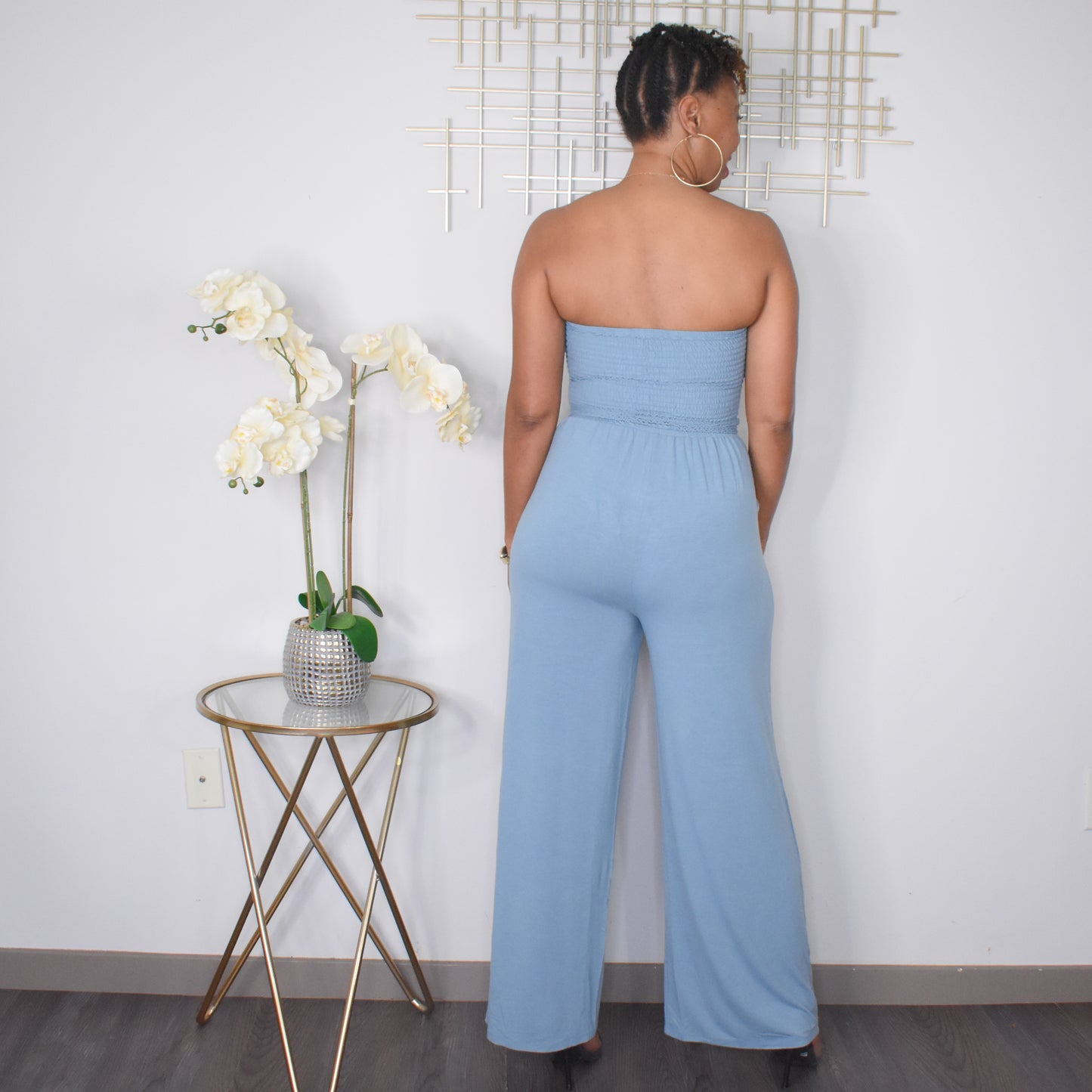 Lets Chill | Tube Jumpsuit - Blue Grey