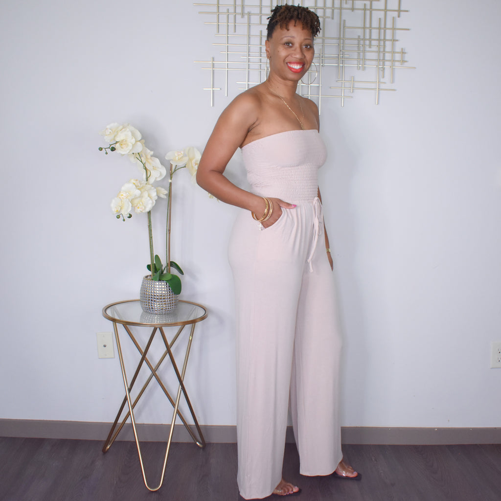 Lets Chill | Tube Jumpsuit - Blush