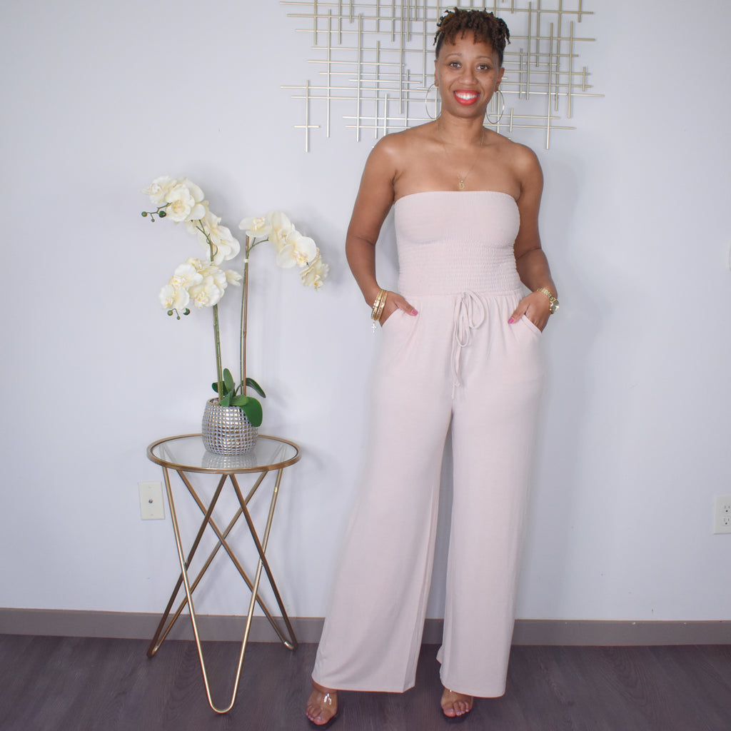 Lets Chill | Tube Jumpsuit - Blush