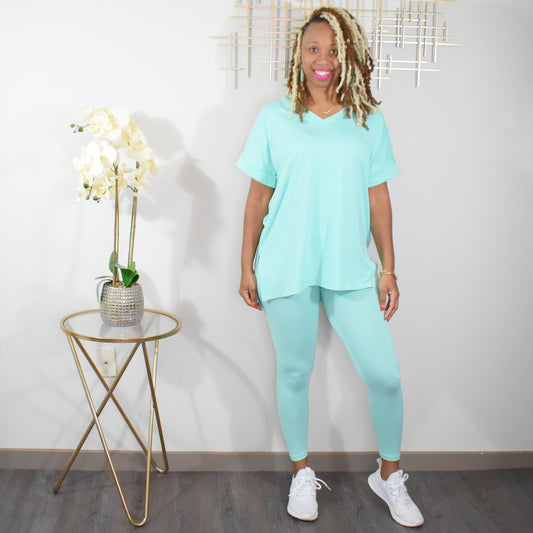 Breathless | High waist Legging Set - Mint