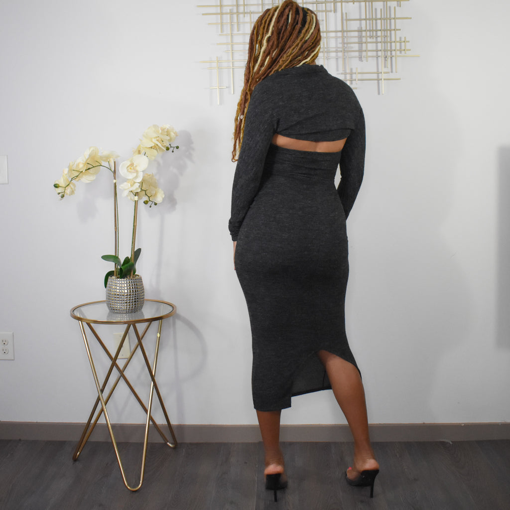 Bolero | Sweater Dress - Black