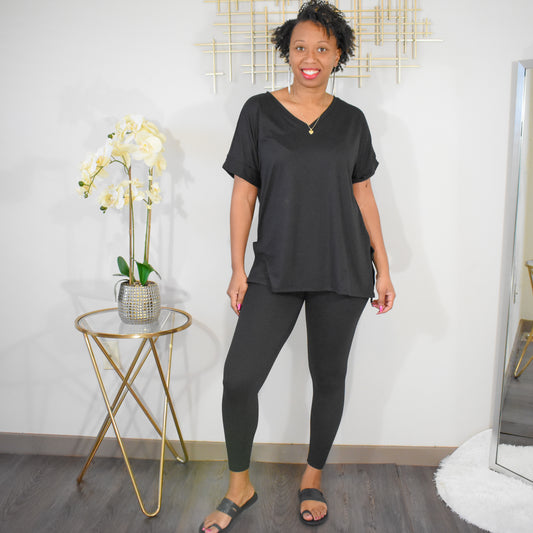 Breathless | High waist Legging Set - Black